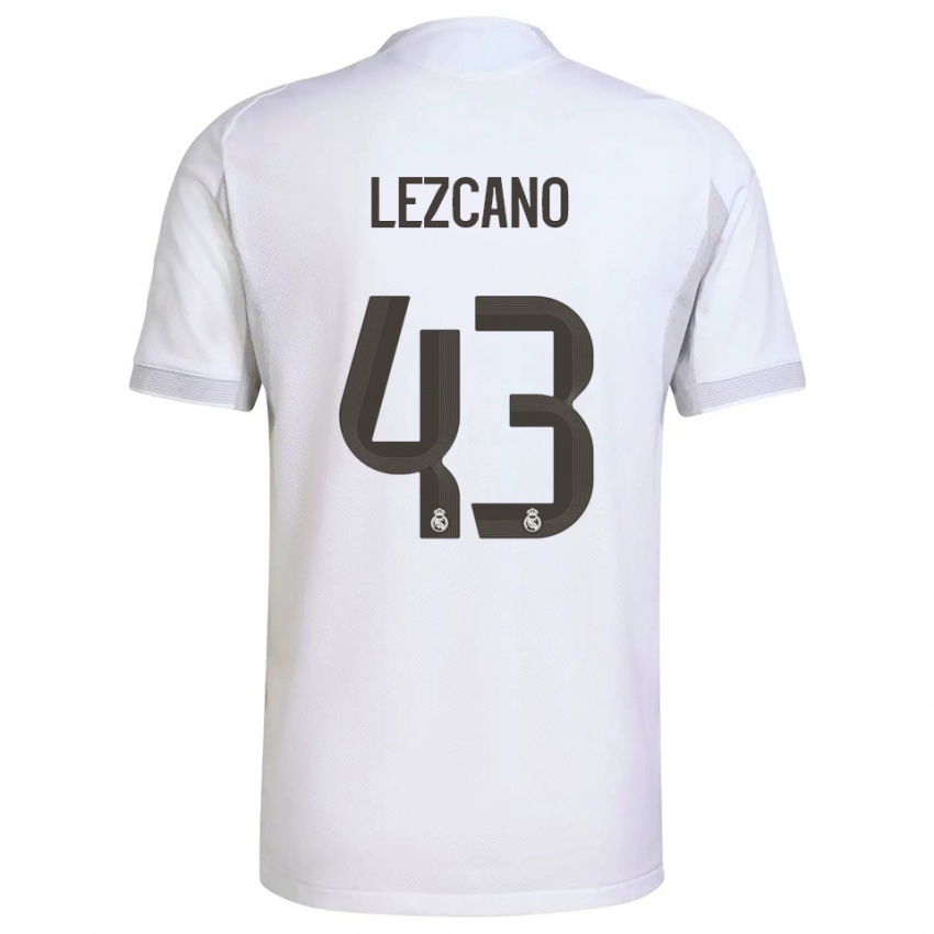 נשים Álvaro Lezcano #43 לבן צהוב ג'רזי ביתית 2025/26 חולצה קצרה