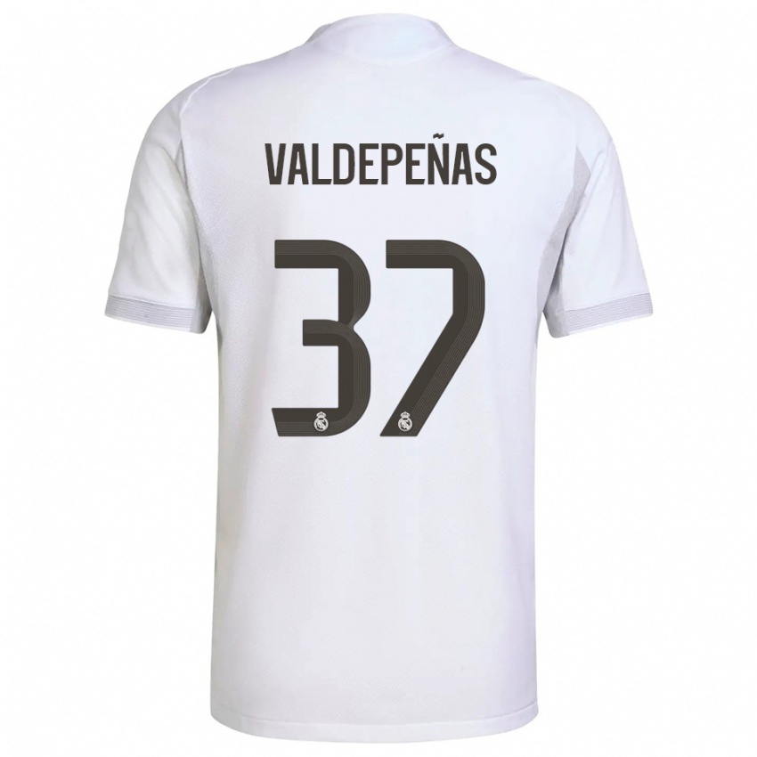 נשים Víctor Valdepeñas #37 לבן צהוב ג'רזי ביתית 2025/26 חולצה קצרה