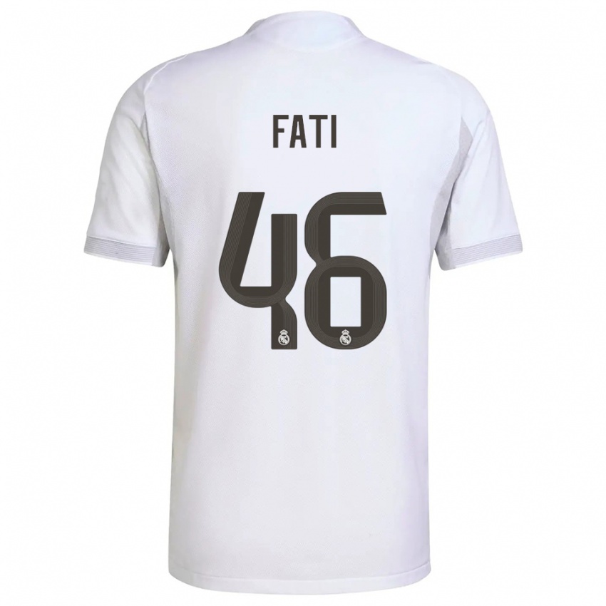 נשים Lamini Fati #46 לבן צהוב ג'רזי ביתית 2025/26 חולצה קצרה