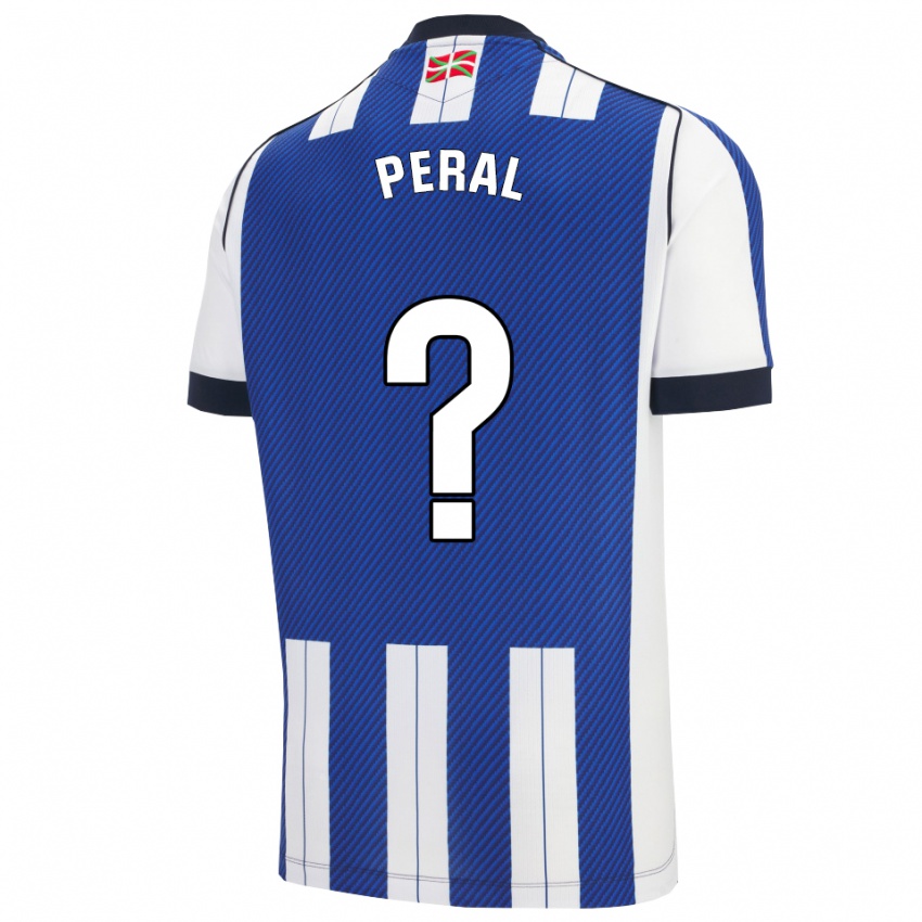 נשים Markel Peral #0 כחול לבן ג'רזי ביתית 2025/26 חולצה קצרה