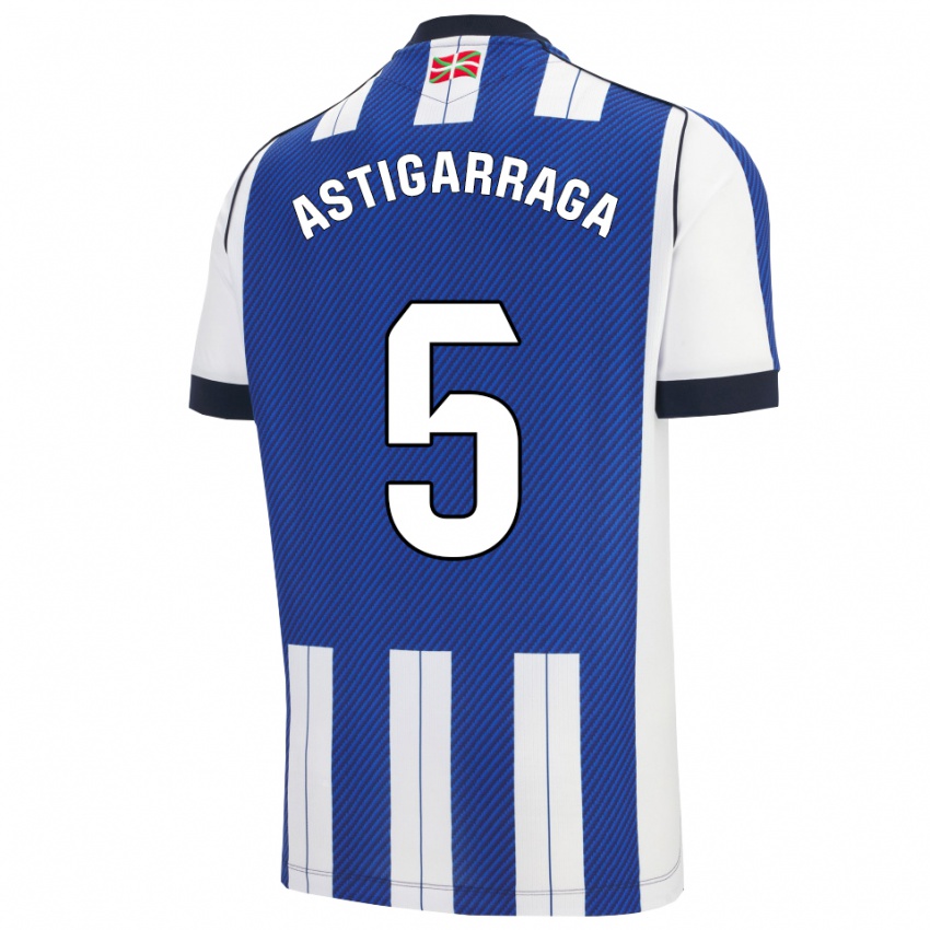 נשים אנקו אסטיגראגה #5 כחול לבן ג'רזי ביתית 2025/26 חולצה קצרה