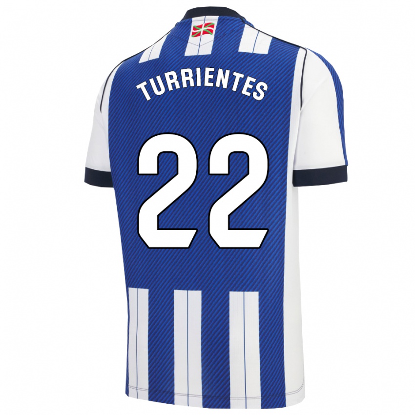 נשים Beñat Turrientes Imaz #22 כחול לבן ג'רזי ביתית 2025/26 חולצה קצרה