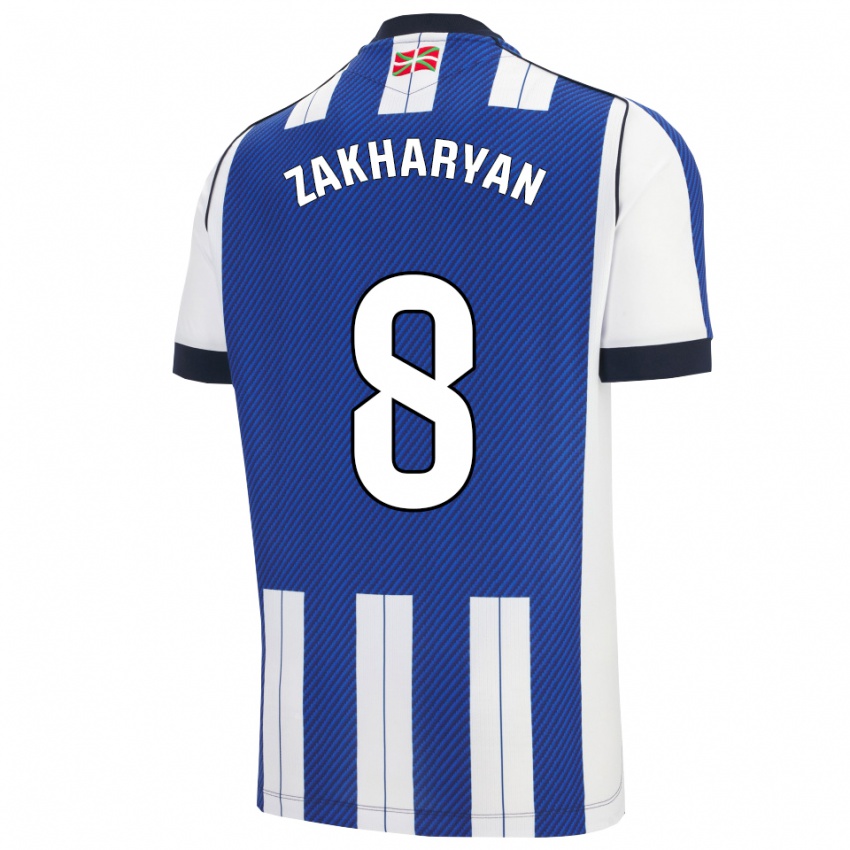 נשים ארסן זכריאן #8 כחול לבן ג'רזי ביתית 2025/26 חולצה קצרה