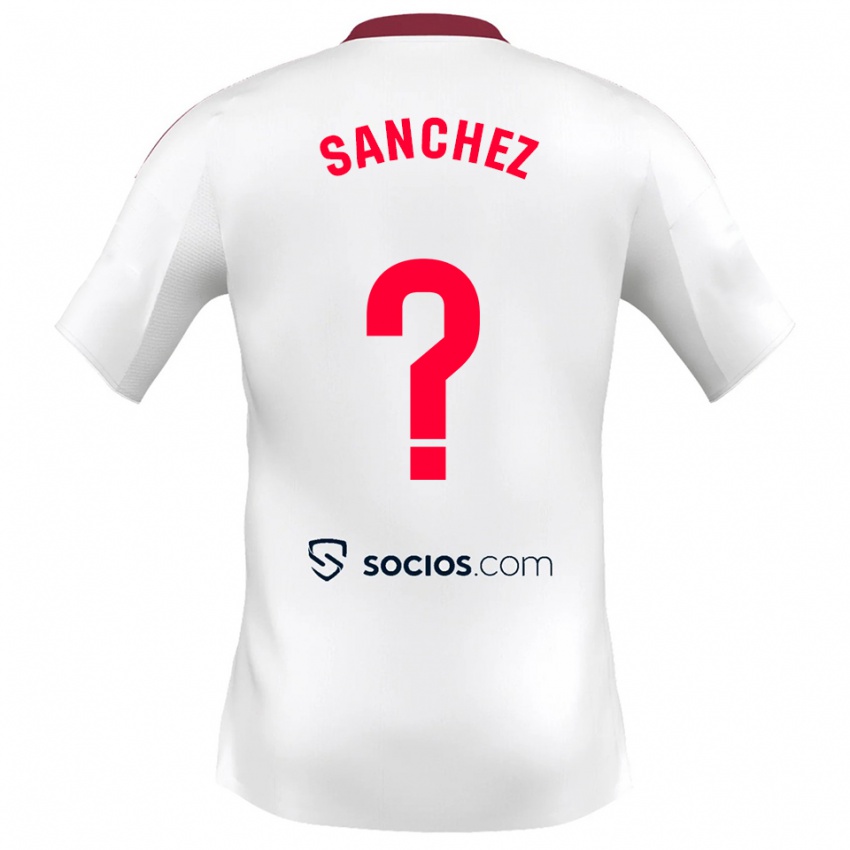 נשים קרלוס סאנצ'ס #0 לבן אדום ג'רזי ביתית 2025/26 חולצה קצרה