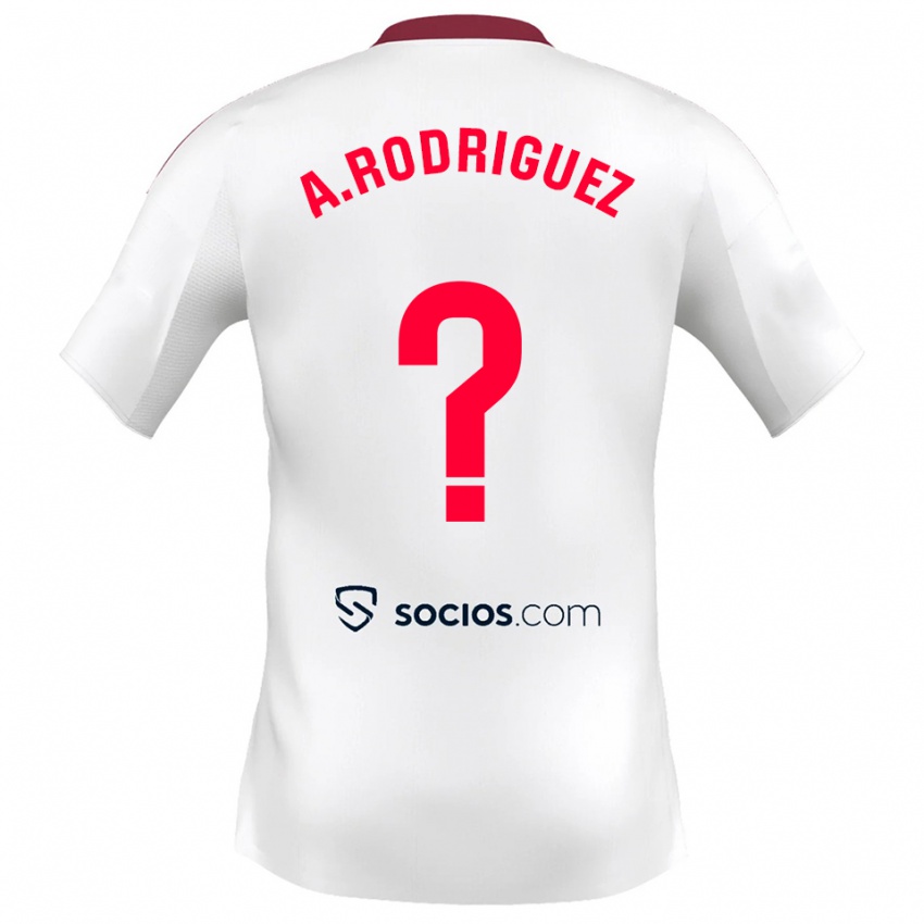 נשים אנחל רודריגס #0 לבן אדום ג'רזי ביתית 2025/26 חולצה קצרה