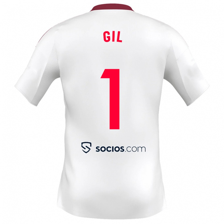 נשים דויד גיל #1 לבן אדום ג'רזי ביתית 2025/26 חולצה קצרה