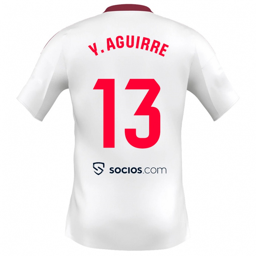 נשים יולנדה אגירה גוטיירס #13 לבן אדום ג'רזי ביתית 2025/26 חולצה קצרה