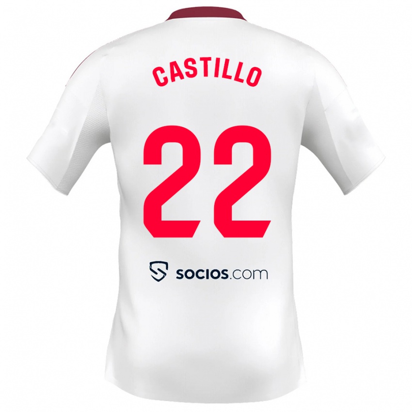 נשים חוסה קסטיו #22 לבן אדום ג'רזי ביתית 2025/26 חולצה קצרה