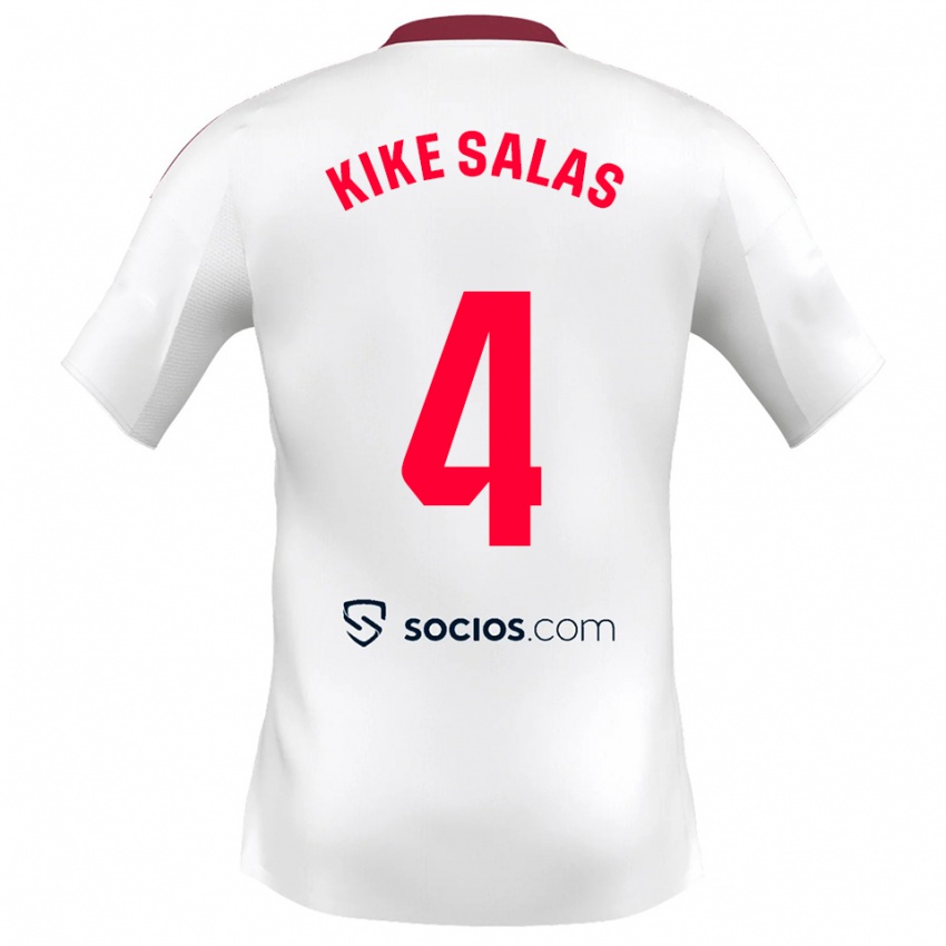 נשים קייק סאלאס #4 לבן אדום ג'רזי ביתית 2025/26 חולצה קצרה