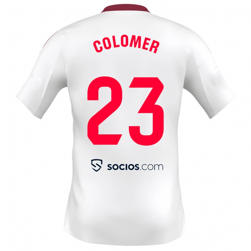 נשים קרלוס קולומר #23 לבן אדום ג'רזי ביתית 2025/26 חולצה קצרה