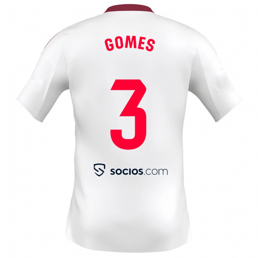 נשים דיאנה גומס #3 לבן אדום ג'רזי ביתית 2025/26 חולצה קצרה