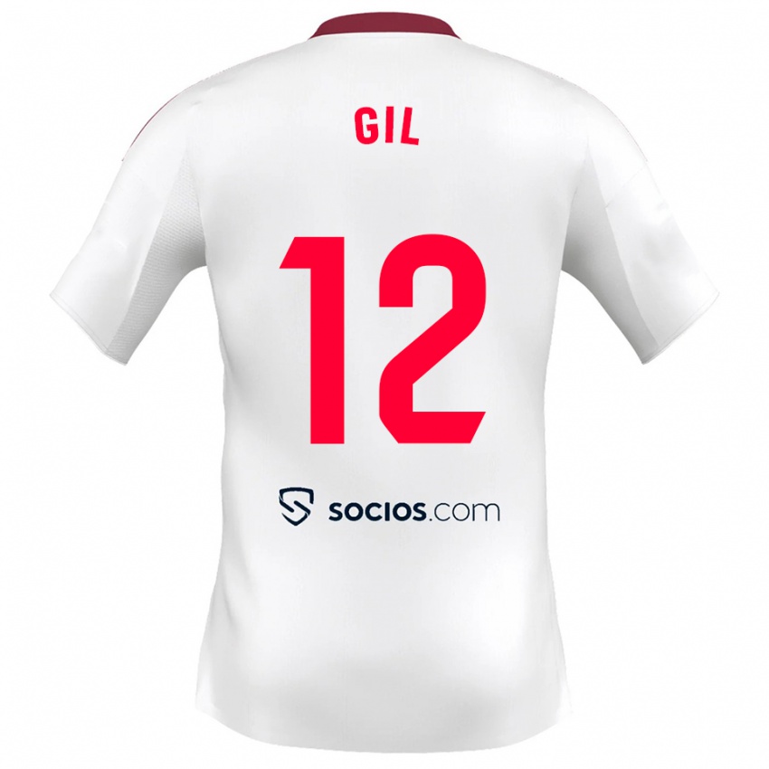 נשים דני גיל #12 לבן אדום ג'רזי ביתית 2025/26 חולצה קצרה