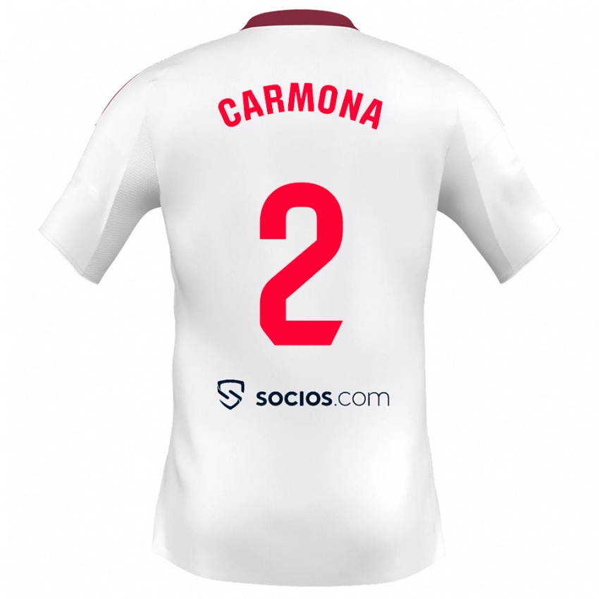 נשים חוסה אנחל קרמונה #2 לבן אדום ג'רזי ביתית 2025/26 חולצה קצרה