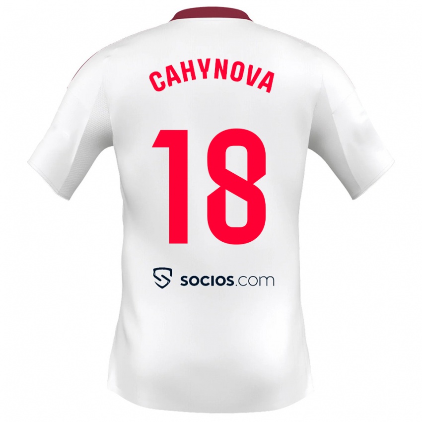נשים קלרה קהינובה #18 לבן אדום ג'רזי ביתית 2025/26 חולצה קצרה