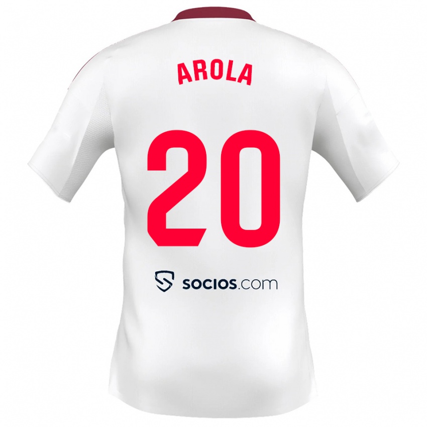 נשים ארולה אפריסיו #20 לבן אדום ג'רזי ביתית 2025/26 חולצה קצרה