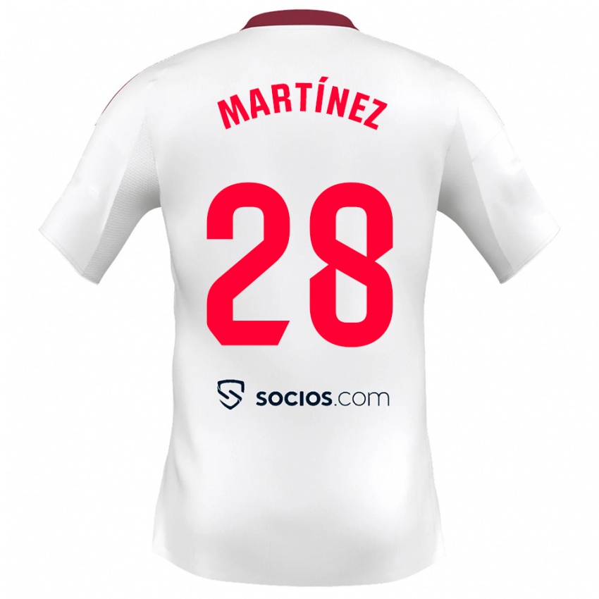 נשים Hugo Martínez #28 לבן אדום ג'רזי ביתית 2025/26 חולצה קצרה