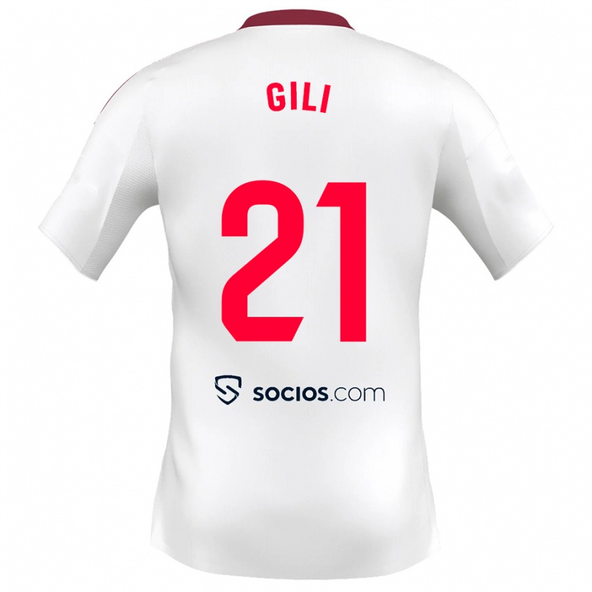 נשים ג׳מה גילי #21 לבן אדום ג'רזי ביתית 2025/26 חולצה קצרה