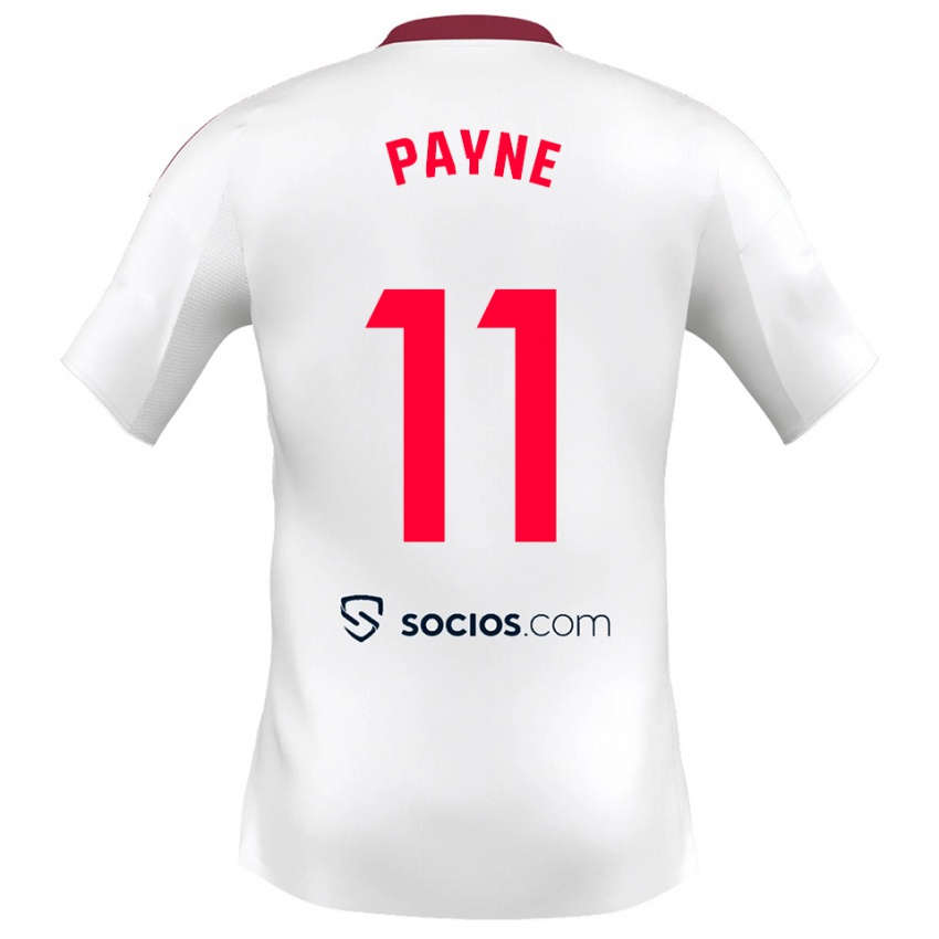 נשים טוני פיין #11 לבן אדום ג'רזי ביתית 2025/26 חולצה קצרה