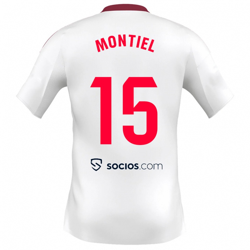נשים גונזלו מונטיאל #15 לבן אדום ג'רזי ביתית 2025/26 חולצה קצרה