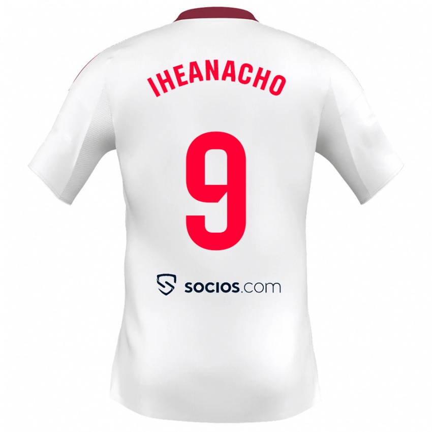נשים Kelechi Iheanacho #9 לבן אדום ג'רזי ביתית 2025/26 חולצה קצרה