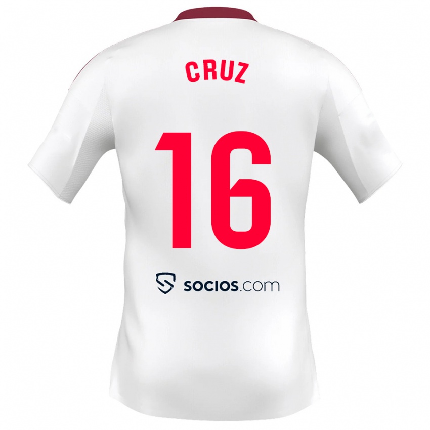 נשים ישו צלב #16 לבן אדום ג'רזי ביתית 2025/26 חולצה קצרה