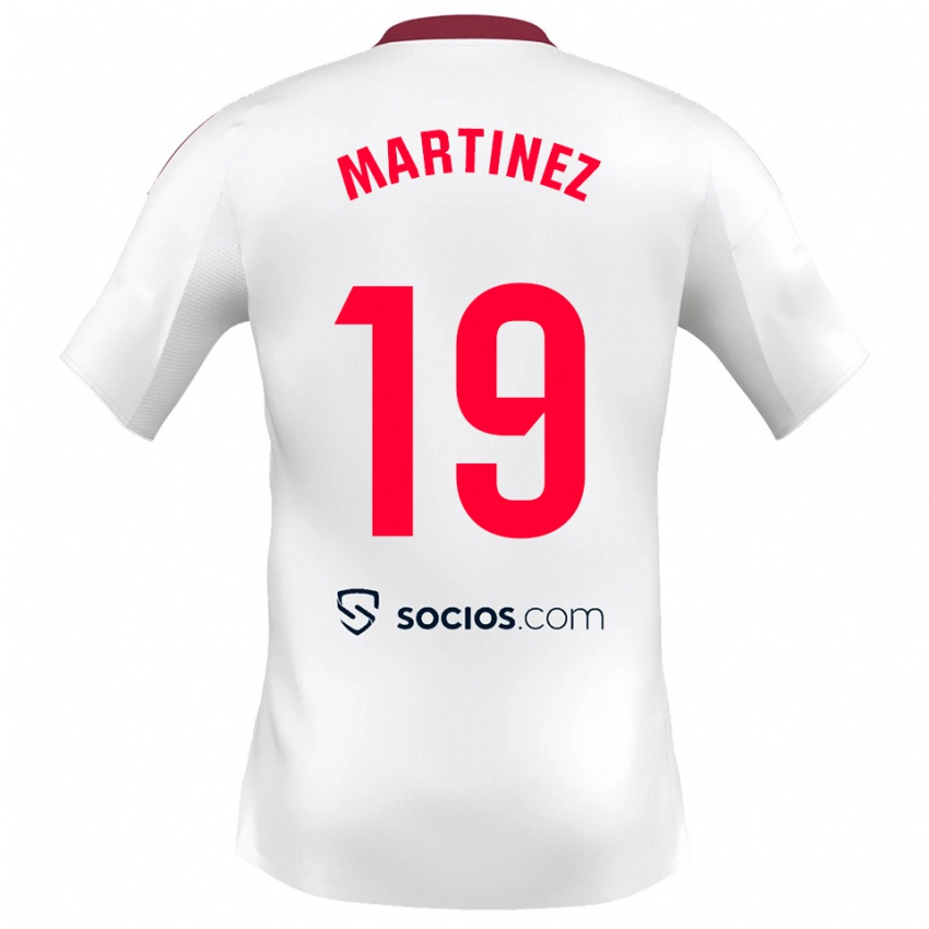 נשים גברי מרטינס #19 לבן אדום ג'רזי ביתית 2025/26 חולצה קצרה