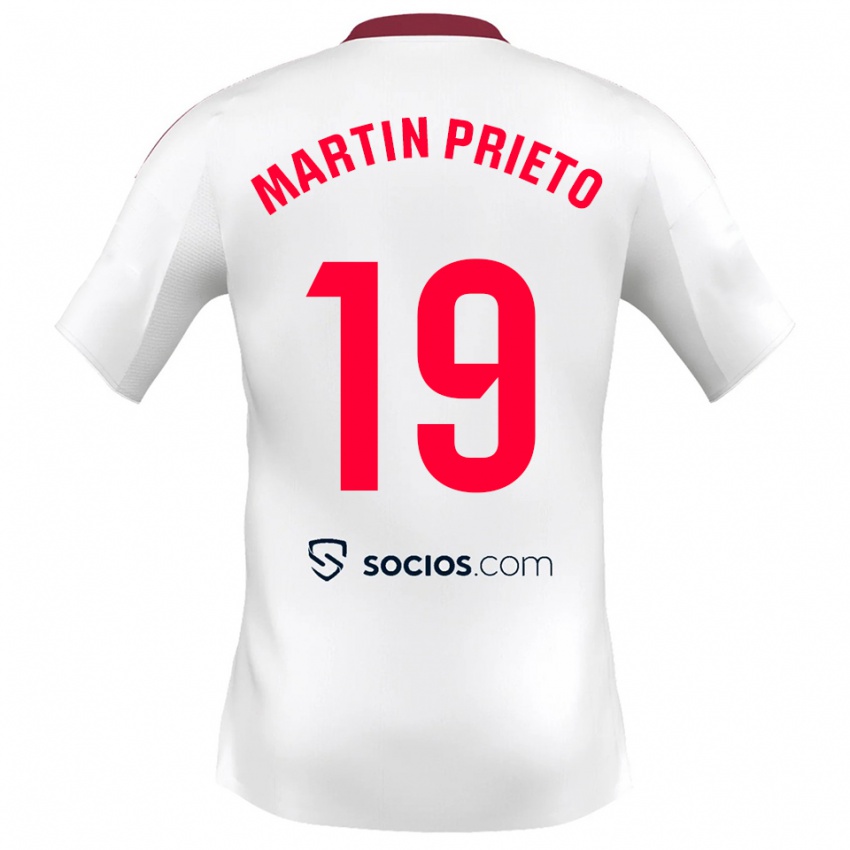 נשים כריסטינה מרטין-פרייטו #19 לבן אדום ג'רזי ביתית 2025/26 חולצה קצרה