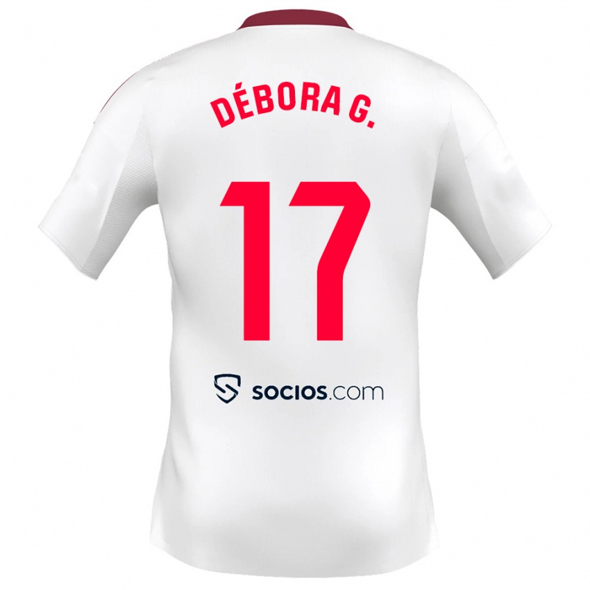 נשים דבורה גרסיה #17 לבן אדום ג'רזי ביתית 2025/26 חולצה קצרה