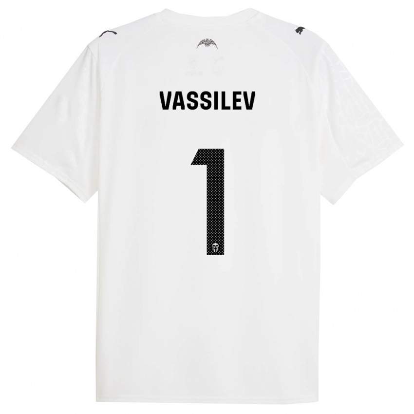 נשים דוד ואסילב #1 לבן שחור ג'רזי ביתית 2025/26 חולצה קצרה