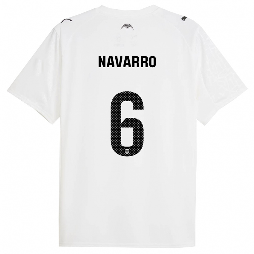 נשים חאבי נבארו #6 לבן שחור ג'רזי ביתית 2025/26 חולצה קצרה