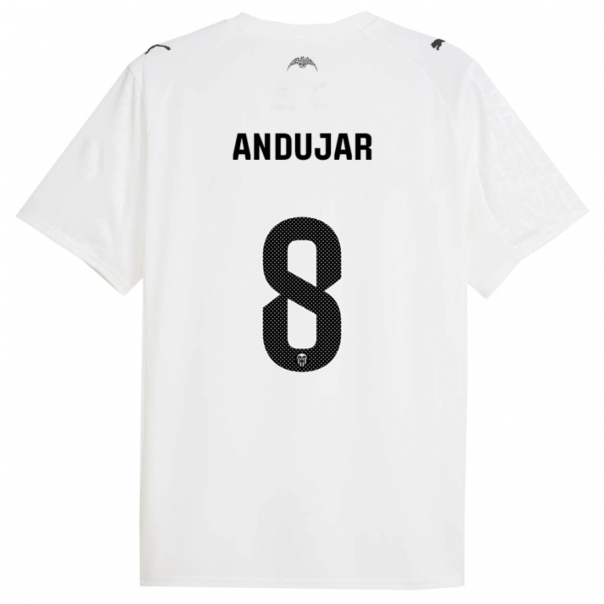 נשים קנדלה אנדוחאר #8 לבן שחור ג'רזי ביתית 2025/26 חולצה קצרה