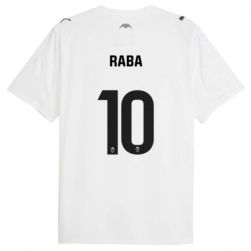 נשים דניאל ראבה #10 לבן שחור ג'רזי ביתית 2025/26 חולצה קצרה