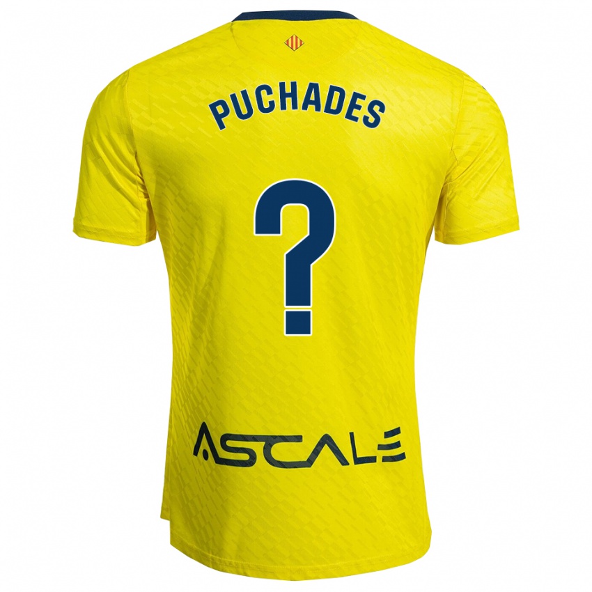 נשים Fran Puchades #0 צהוב נייבי ג'רזי ביתית 2025/26 חולצה קצרה