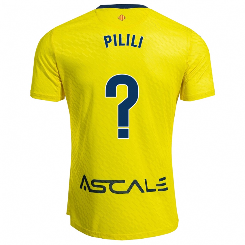 נשים Lucas Pilili #0 צהוב נייבי ג'רזי ביתית 2025/26 חולצה קצרה