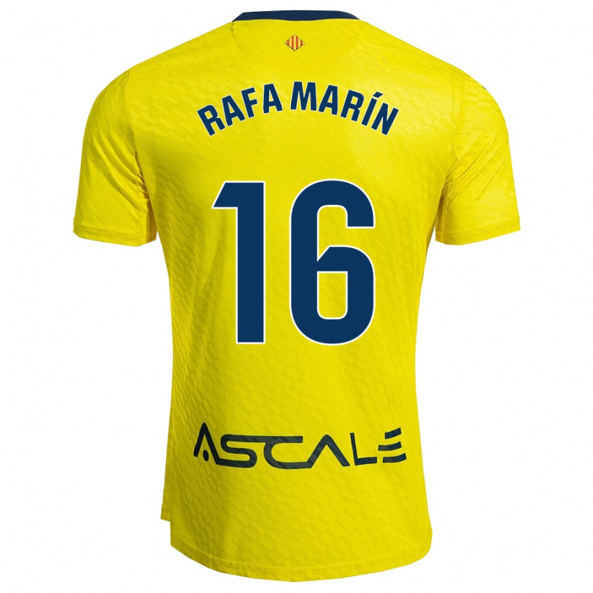 נשים ראפה מרין #16 צהוב נייבי ג'רזי ביתית 2025/26 חולצה קצרה