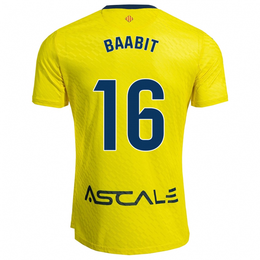 נשים Adam Baabit #16 צהוב נייבי ג'רזי ביתית 2025/26 חולצה קצרה