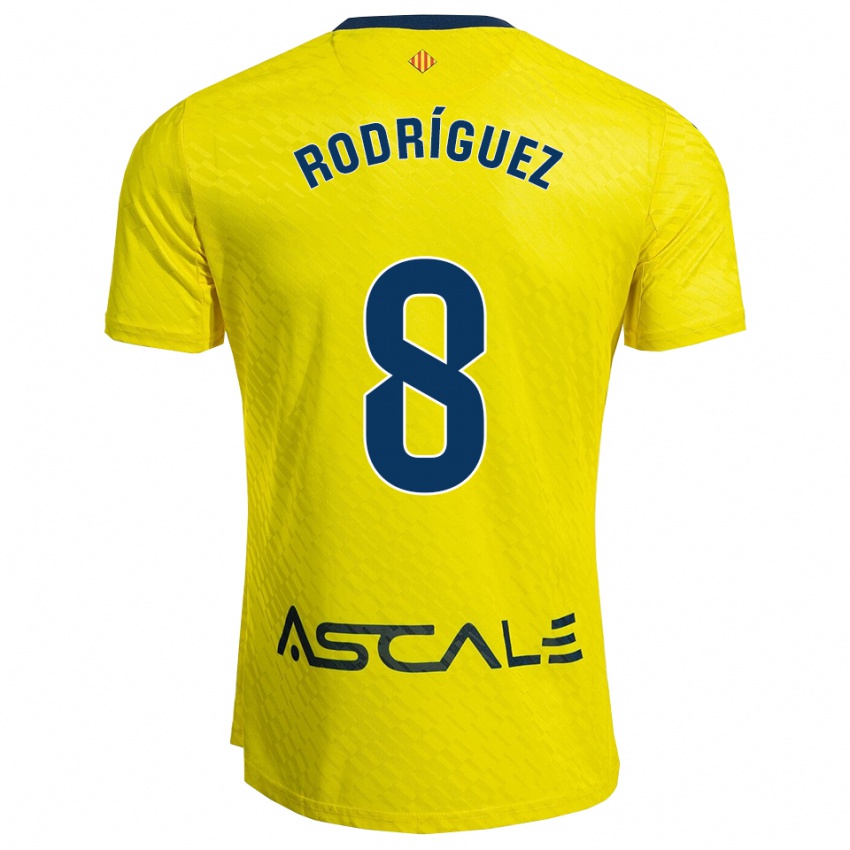 נשים Unai Rodríguez #8 צהוב נייבי ג'רזי ביתית 2025/26 חולצה קצרה
