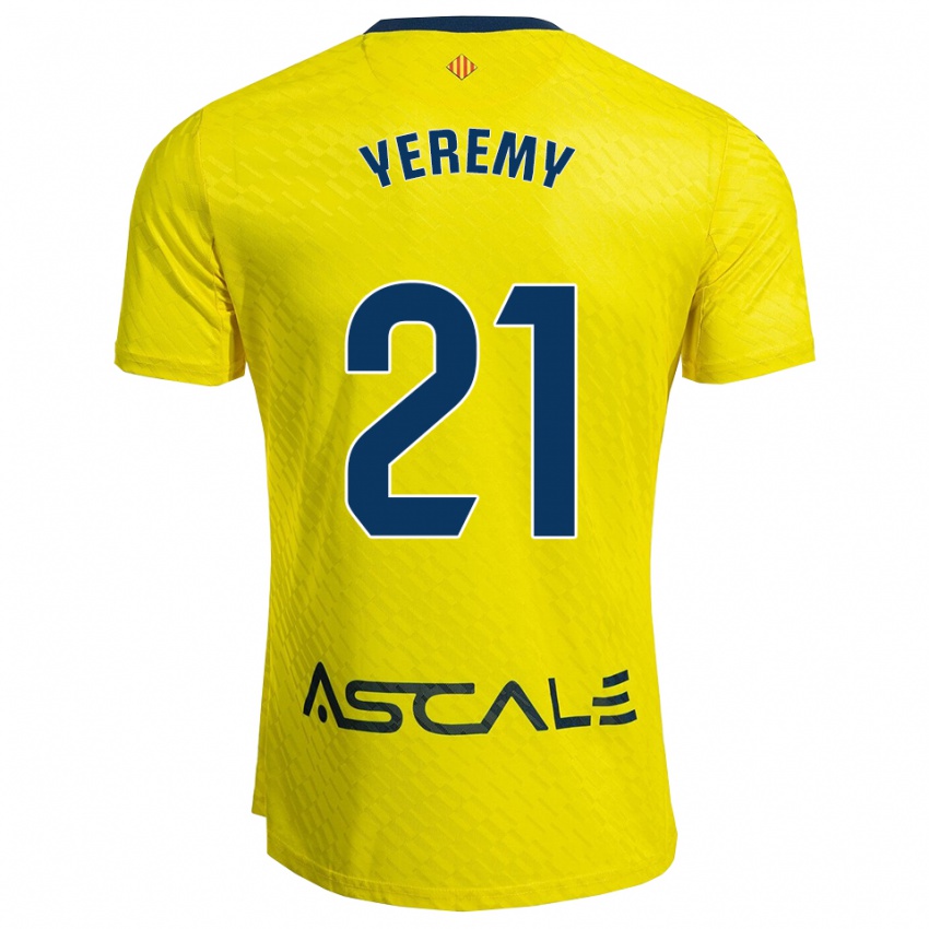 נשים ירמי פינו #21 צהוב נייבי ג'רזי ביתית 2025/26 חולצה קצרה