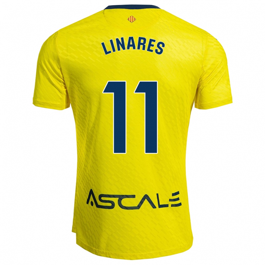 נשים Mario Linares #11 צהוב נייבי ג'רזי ביתית 2025/26 חולצה קצרה