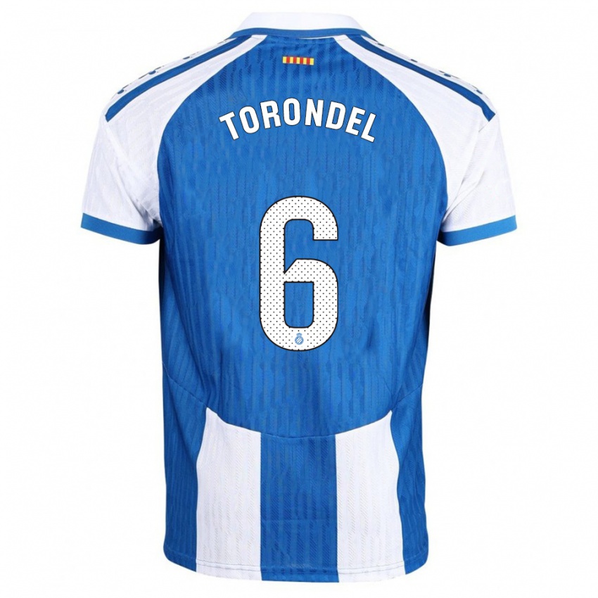 נשים Hugo Torondel #6 כחול לבן ג'רזי ביתית 2025/26 חולצה קצרה