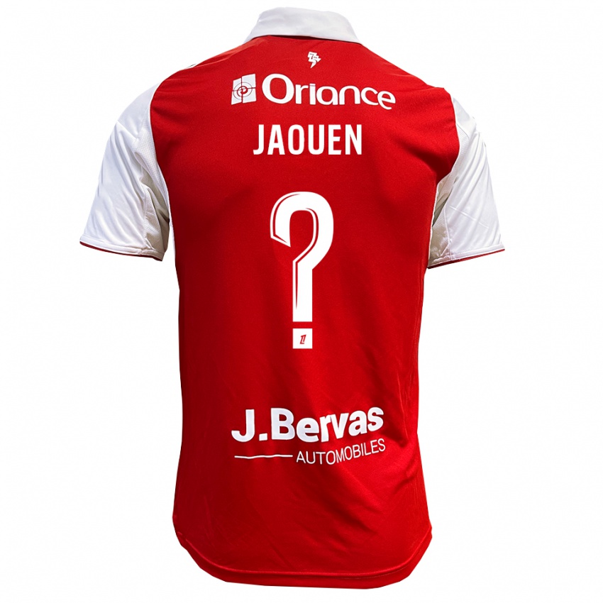נשים Léane Jaouen #0 אדום לבן ג'רזי ביתית 2025/26 חולצה קצרה