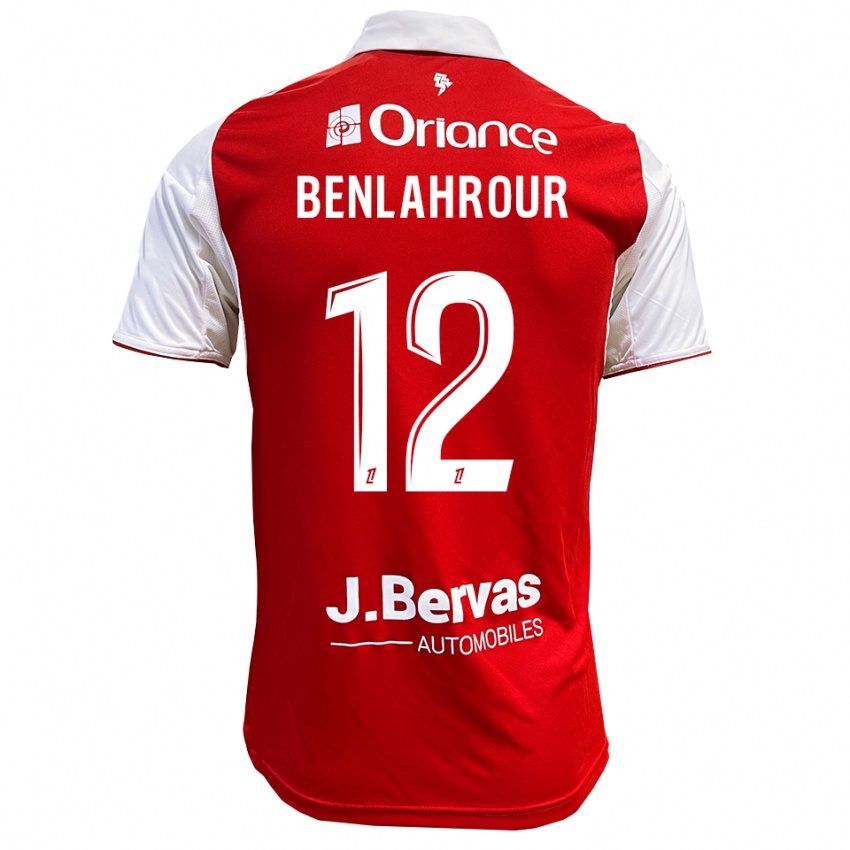 נשים Ilyes Benlahrour #12 אדום לבן ג'רזי ביתית 2025/26 חולצה קצרה