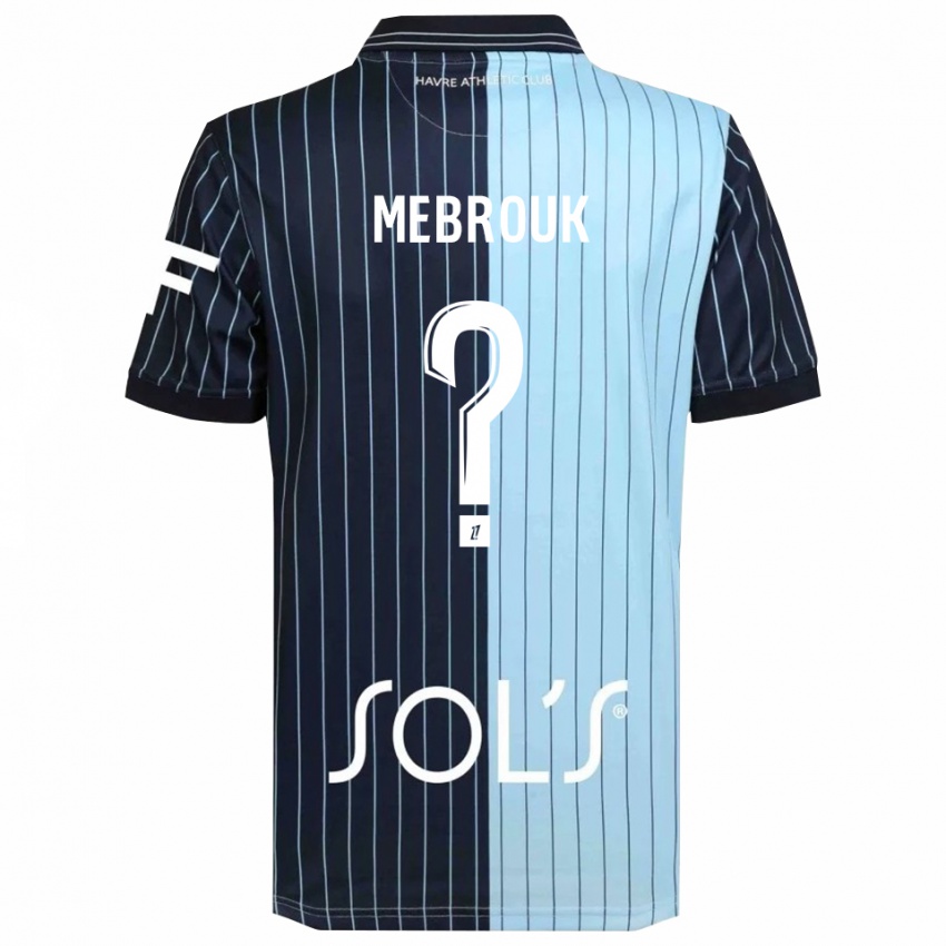 נשים Aymen Mebrouk #0 כחול נייבי תכלת ג'רזי ביתית 2025/26 חולצה קצרה