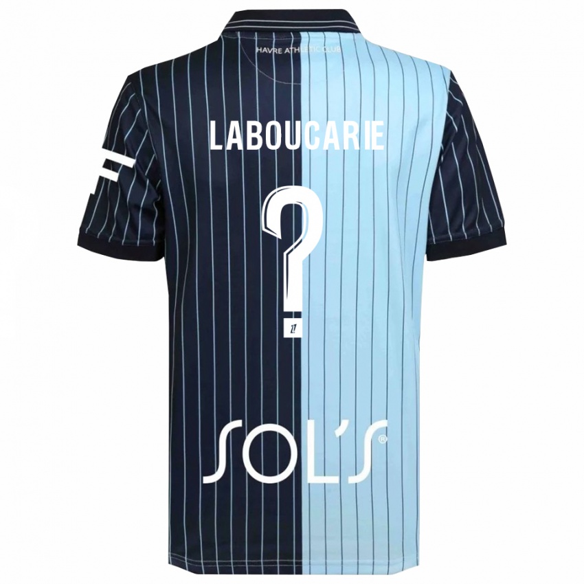 נשים Luna Laboucarie #0 כחול נייבי תכלת ג'רזי ביתית 2025/26 חולצה קצרה