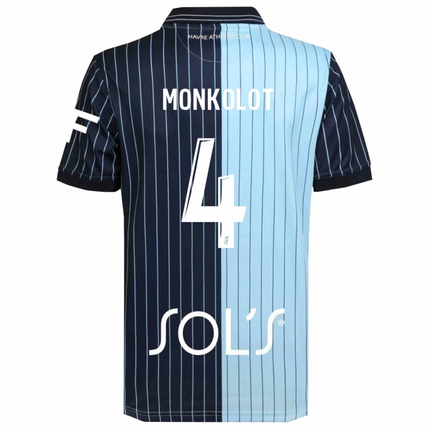 נשים Yanis Monkolot #4 כחול נייבי תכלת ג'רזי ביתית 2025/26 חולצה קצרה