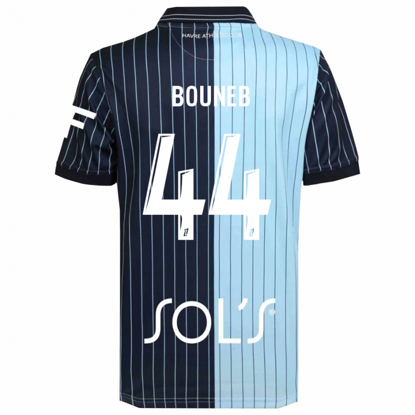 נשים Ismaïl Bouneb #44 כחול נייבי תכלת ג'רזי ביתית 2025/26 חולצה קצרה