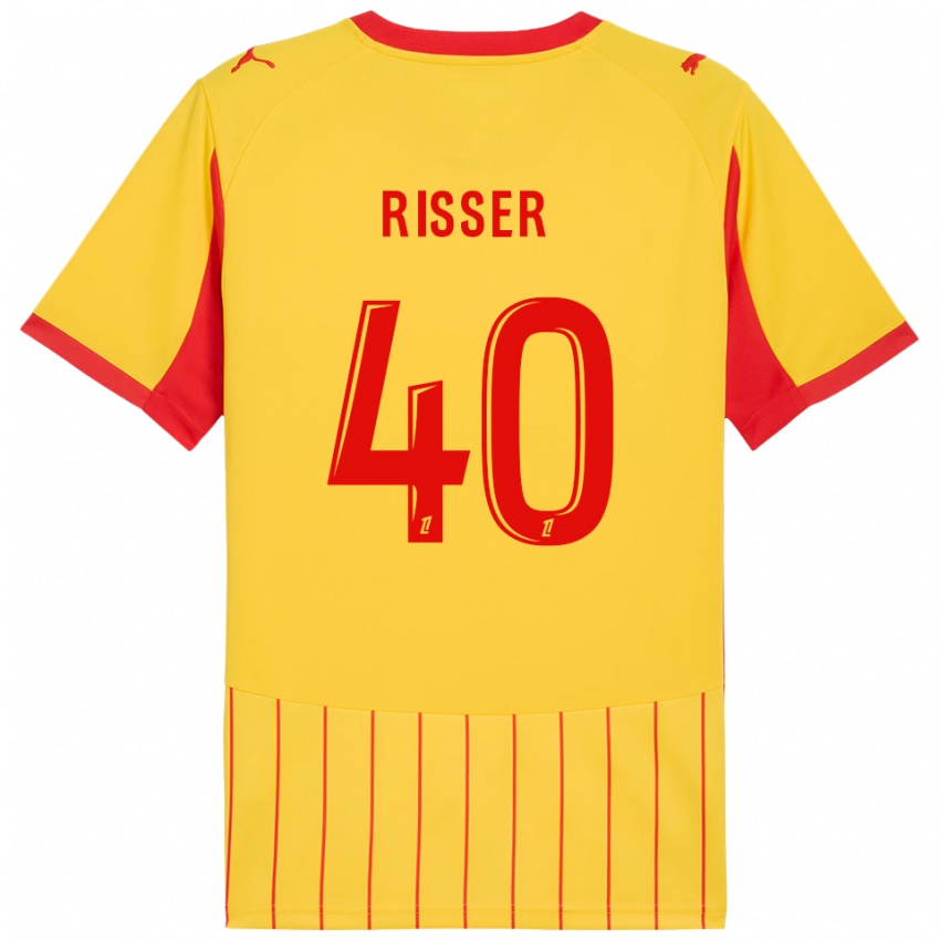 נשים רובין ריסר #40 צהוב אדום ג'רזי ביתית 2025/26 חולצה קצרה