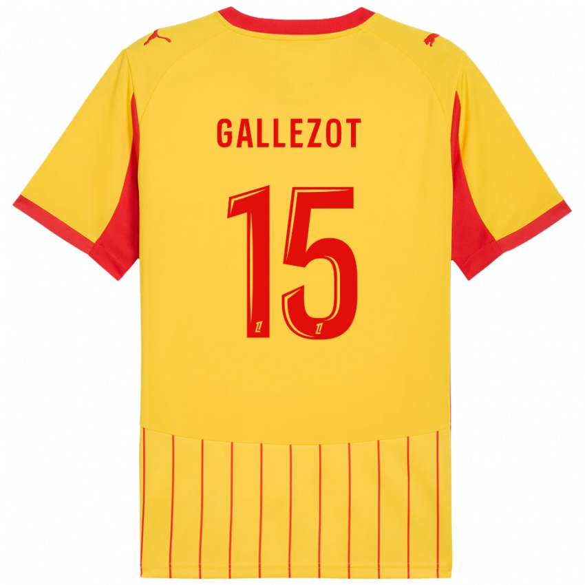נשים Tim Gallezot #15 צהוב אדום ג'רזי ביתית 2025/26 חולצה קצרה