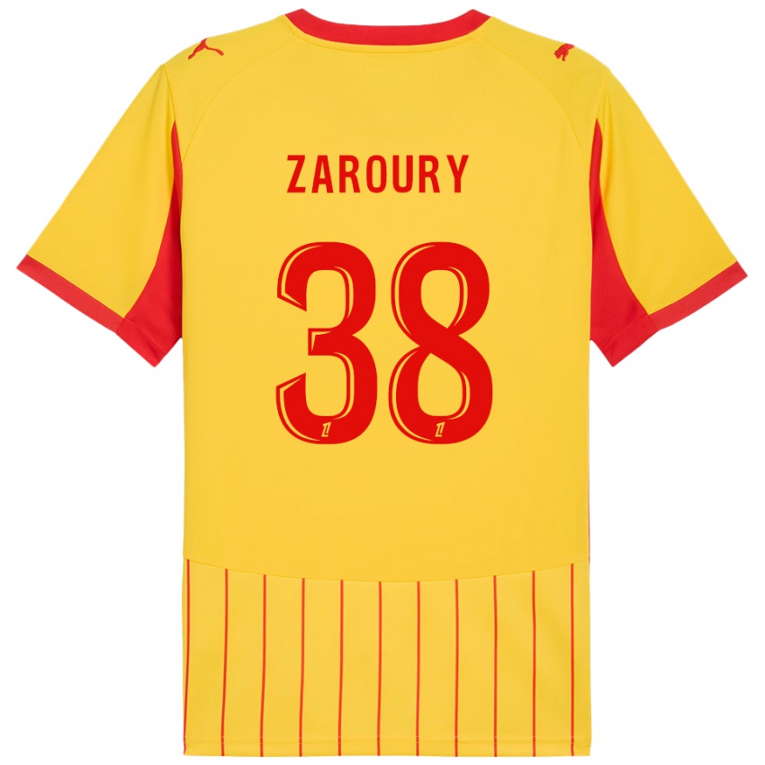 נשים אנס אלזרורי #38 צהוב אדום ג'רזי ביתית 2025/26 חולצה קצרה