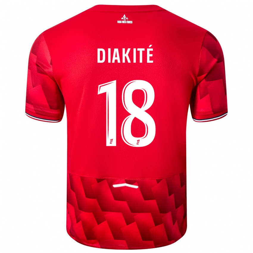 נשים באפודה דיאקיטה #18 אדום לבן ג'רזי ביתית 2025/26 חולצה קצרה